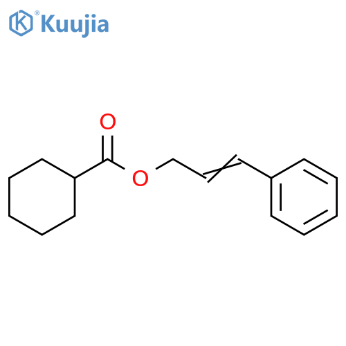 Cyclohexanecarboxylic acid, 3-phenyl-2-propenyl ester structure