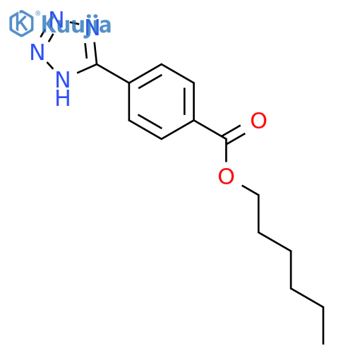 Benzoic acid, 4-(1H-tetrazol-5-yl)-, hexyl ester structure