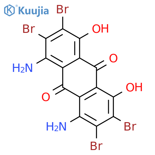 9,10-Anthracenedione, 1,8-diamino-2,3,6,7-tetrabromo-4,5-dihydroxy- structure
