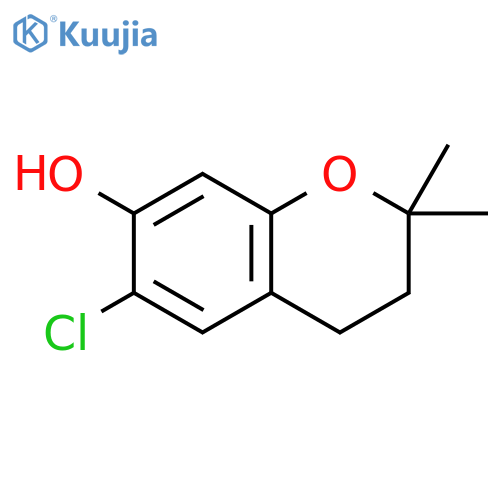2H-1-Benzopyran-7-ol, 6-chloro-3,4-dihydro-2,2-dimethyl- structure