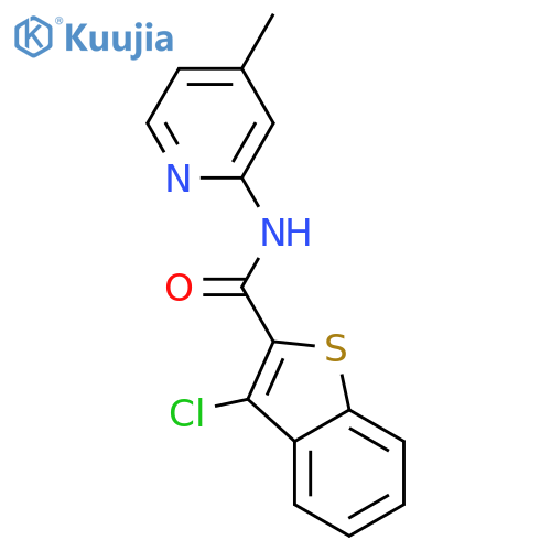 Benzo[b]thiophene-2-carboxamide, 3-chloro-N-(4-methyl-2-pyridinyl)- structure