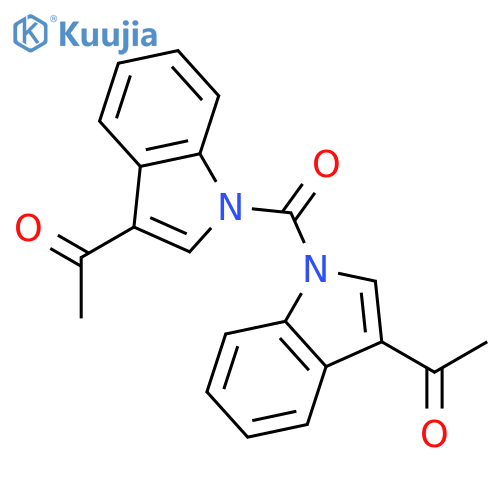 1H-INDOLE, 1,1'-CARBONYLBIS[3-ACETYL- structure