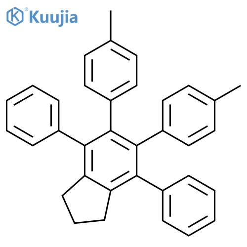 1H-INDENE, 2,3-DIHYDRO-5,6-BIS(4-METHYLPHENYL)-4,7-DIPHENYL- structure