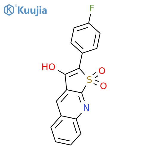 Thieno[2,3-b]quinolin-3-ol, 2-(4-fluorophenyl)-, 1,1-dioxide structure
