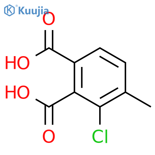 1,2-BENZENEDICARBOXYLIC ACID, 3-CHLORO-4-METHYL- structure