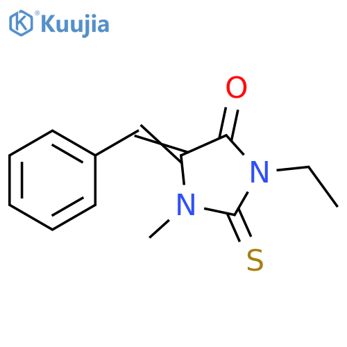 4-Imidazolidinone, 3-ethyl-1-methyl-5-(phenylmethylene)-2-thioxo- structure