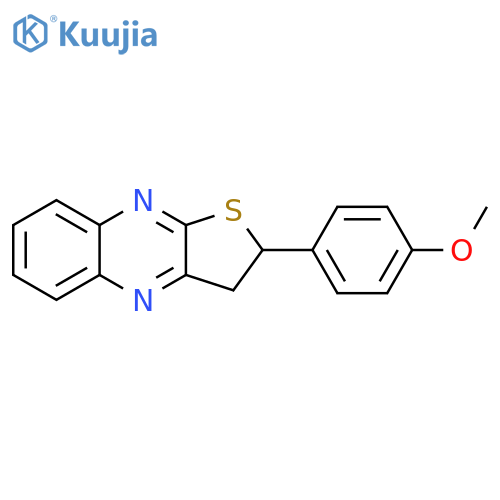 Thieno[2,3-b]quinoxaline, 2,3-dihydro-2-(4-methoxyphenyl)- structure