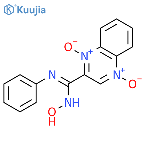 2-Quinoxalinecarboximidamide, N-hydroxy-N'-phenyl-, 1,4-dioxide structure