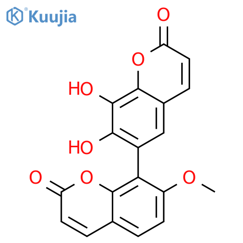 [6,8'-BI-2H-1-BENZOPYRAN]-2,2'-DIONE, 7,8-DIHYDROXY-7'-METHOXY- structure