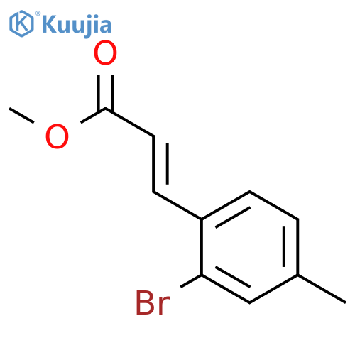 methyl (2E)-3-(2-bromo-4-methylphenyl)prop-2-enoate structure