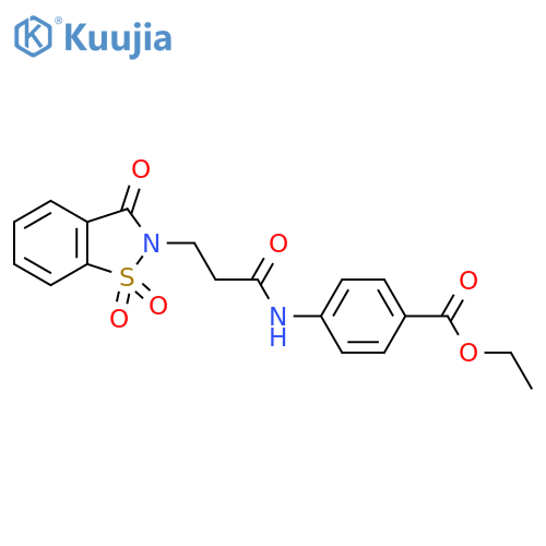 ethyl 4-3-(1,1,3-trioxo-2,3-dihydro-1lambda6,2-benzothiazol-2-yl)propanamidobenzoate structure