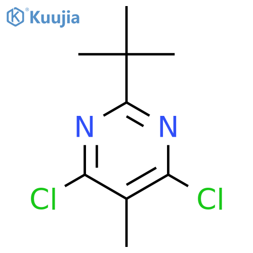 2-tert-butyl-4,6-dichloro-5-methylpyrimidine structure