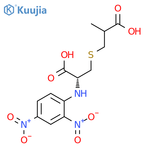 L-CYSTEINE, S-(2-CARBOXYPROPYL)-N-(2,4-DINITROPHENYL)-, (R)- structure