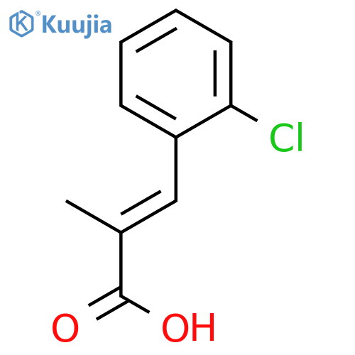 2-Propenoic acid, 3-(2-chlorophenyl)-2-methyl-, (2E)- structure