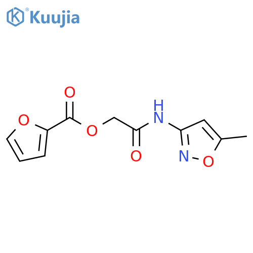 (5-methyl-1,2-oxazol-3-yl)carbamoylmethyl furan-2-carboxylate structure
