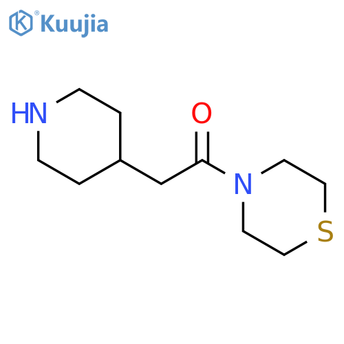 2-(piperidin-4-yl)-1-(thiomorpholin-4-yl)ethan-1-one structure