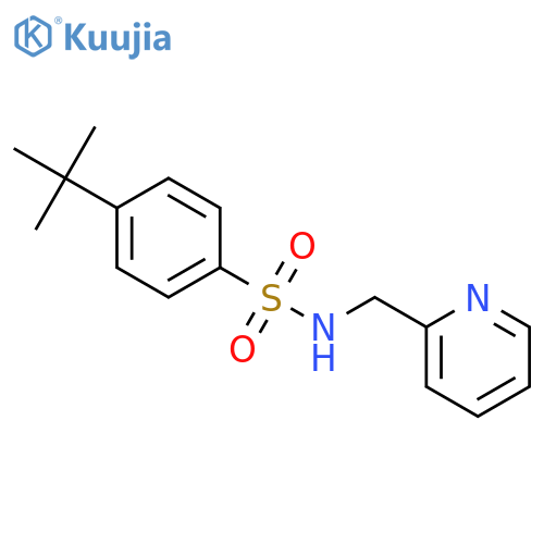 4-tert-butyl-N-(pyridin-2-yl)methylbenzene-1-sulfonamide structure