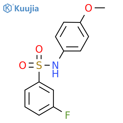3-fluoro-N-(4-methoxyphenyl)benzene-1-sulfonamide structure