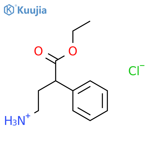 4-ethoxy-4-oxo-3-phenylbutan-1-aminium chloride structure