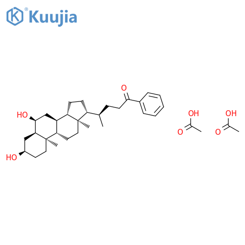 5b-Cholan-24-one, 3a,6a-dihydroxy-24-phenyl-, diacetate (7CI,8CI) structure