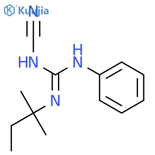 1-cyano-2-(1,1-dimethylpropyl)-3-phenylguanidine structure