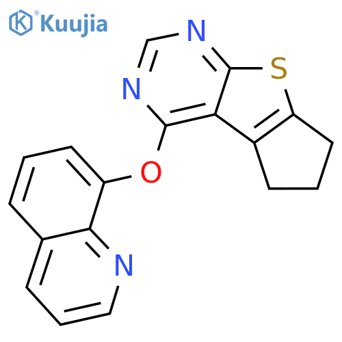 12-(quinolin-8-yloxy)-7-thia-9,11-diazatricyclo6.4.0.0^{2,6}dodeca-1(8),2(6),9,11-tetraene structure