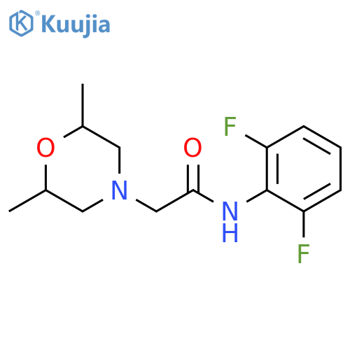 N-(2,6-difluorophenyl)-2-(2,6-dimethylmorpholin-4-yl)acetamide structure