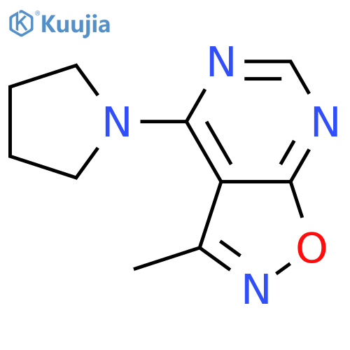 3-METHYL-4-(1-PYRROLIDINYL)ISOXAZOLO[5,4-D]PYRIMIDINE structure