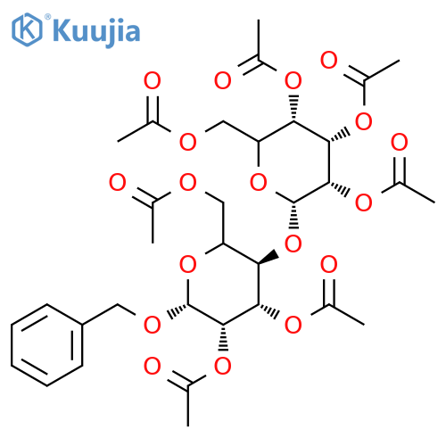 Benzyl 4-O-(2,3,4,6-tetra-O-acetyl-b-O-galactopyranosyl)- 2,3,6-tri-O-acetyl-b-D-glucopyranoside structure