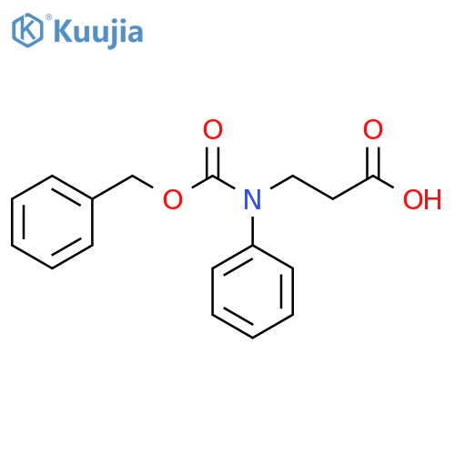 3-{(benzyloxy)carbonyl(phenyl)amino}propanoic acid structure