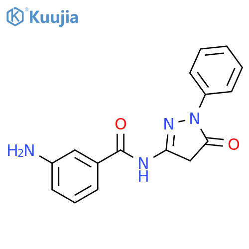 Benzamide, 3-amino-N-(4,5-dihydro-5-oxo-1-phenyl-1H-pyrazol-3-yl)- structure