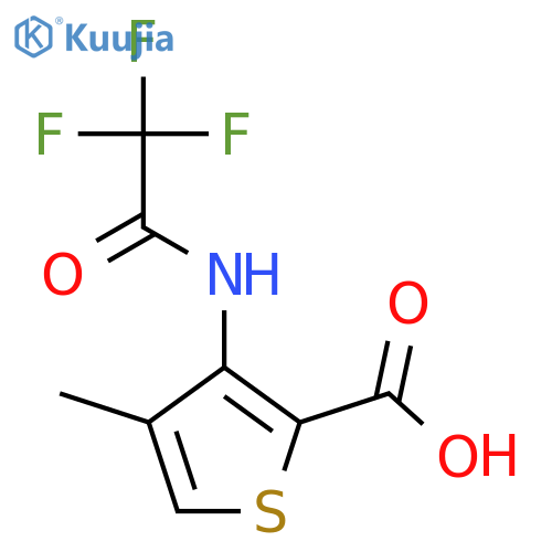 4-Methyl-3-(trifluoroacetamido)thiophene-2-carboxylic acid structure