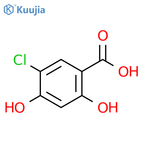 Benzoic acid,5-chloro-2,4-dihydroxy- structure