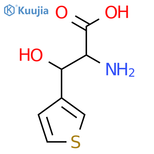 2-Amino-3-hydroxy-3-(thiophen-3-yl)propanoic acid structure