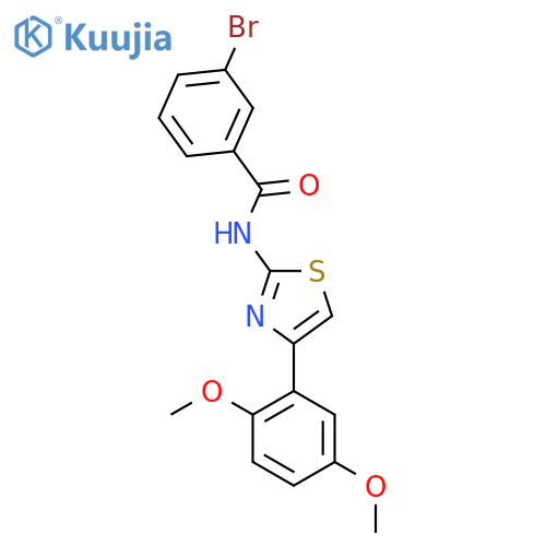 3-bromo-N-[4-(2,5-dimethoxyphenyl)-1,3-thiazol-2-yl]benzamide structure