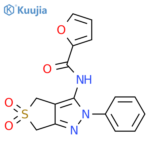 N-{5,5-dioxo-2-phenyl-2H,4H,6H-5lambda6-thieno[3,4-c]pyrazol-3-yl}furan-2-carboxamide structure