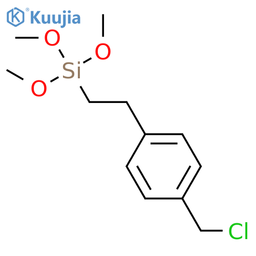 ((Chloromethyl)phenylethyl)trimethoxysilane structure
