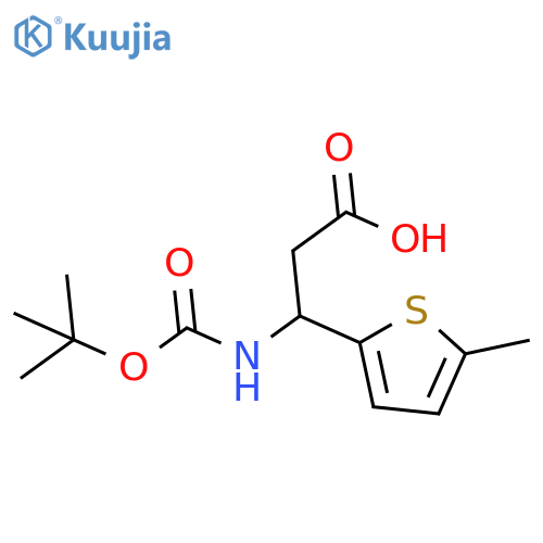 3-{(tert-butoxy)carbonylamino}-3-(5-methylthiophen-2-yl)propanoic acid structure