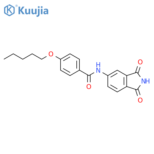 N-(1,3-dioxo-2,3-dihydro-1H-isoindol-5-yl)-4-(pentyloxy)benzamide structure