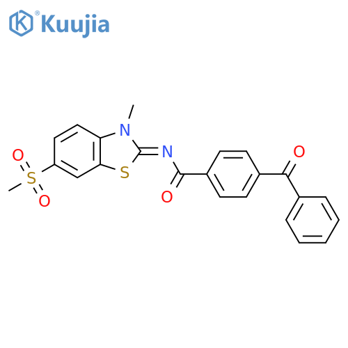 4-benzoyl-N-(2Z)-6-methanesulfonyl-3-methyl-2,3-dihydro-1,3-benzothiazol-2-ylidenebenzamide structure