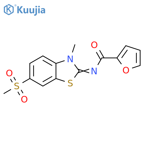 N-[(2Z)-6-methanesulfonyl-3-methyl-2,3-dihydro-1,3-benzothiazol-2-ylidene]furan-2-carboxamide structure