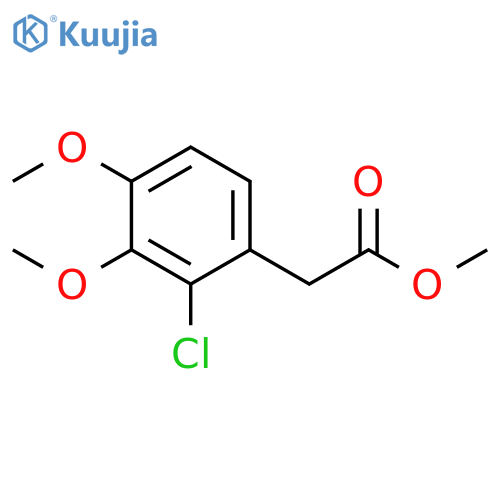 Benzeneacetic acid, 2-chloro-3,4-dimethoxy-, methyl ester structure