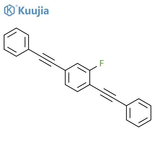 BENZENE, 2-FLUORO-1,4-BIS(PHENYLETHYNYL)- structure