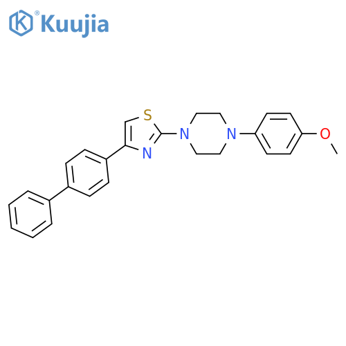1-(4-[1,1'-BIPHENYL]-4-YL-1,3-THIAZOL-2-YL)-4-(4-METHOXYPHENYL)PIPERAZINE structure
