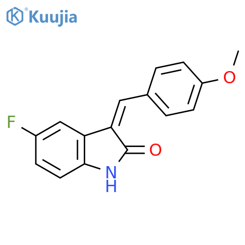 5-Fluoro-3-(4-methoxybenzylidene)-1,3-dihydro-2H-indol-2-one structure