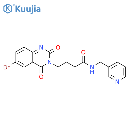 4-(6-bromo-2,4-dioxo-1,2,3,4-tetrahydroquinazolin-3-yl)-N-[(pyridin-3-yl)methyl]butanamide structure