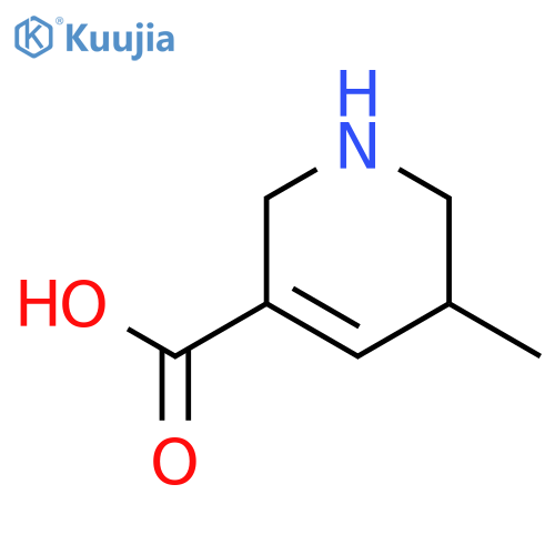 3-Pyridinecarboxylic acid, 1,2,5,6-tetrahydro-5-methyl- structure