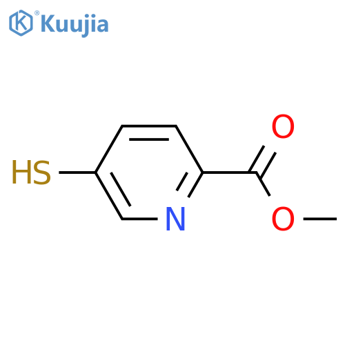 2-PYRIDINECARBOXYLIC ACID, 5-MERCAPTO-, METHYL ESTER structure