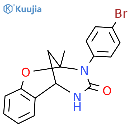 10-(4-bromophenyl)-9-methyl-8-oxa-10,12-diazatricyclo7.3.1.0^{2,7}trideca-2,4,6-trien-11-one structure