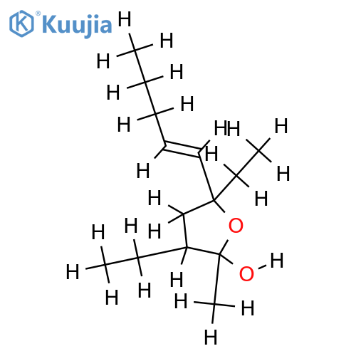 (2Xi,3S)-3r,5t-diethyl-2-methyl-5c-pent-1-enyl-tetrahydro-furan-2-ol structure